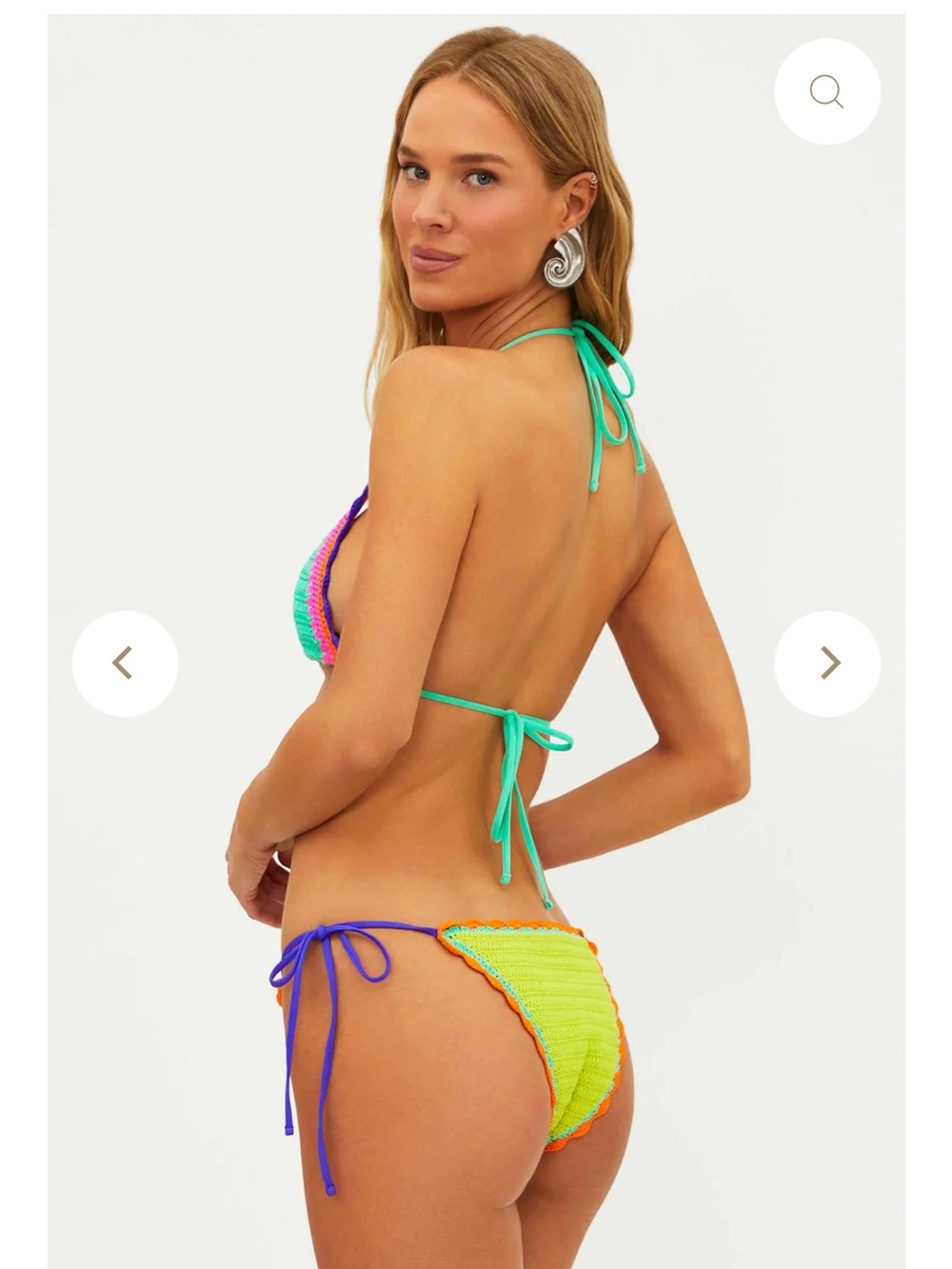 Beach Riot Winona Bikini Top in Technicolor Rays NWT - Picture 3 of 6